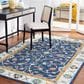 Safavieh Micro-Loop MLP385M 4" x 6" Blue and Ivory Area Rug, , large