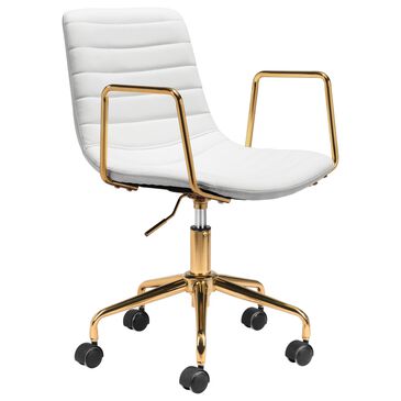 Zuo Modern Eric Office Chair in White, , large