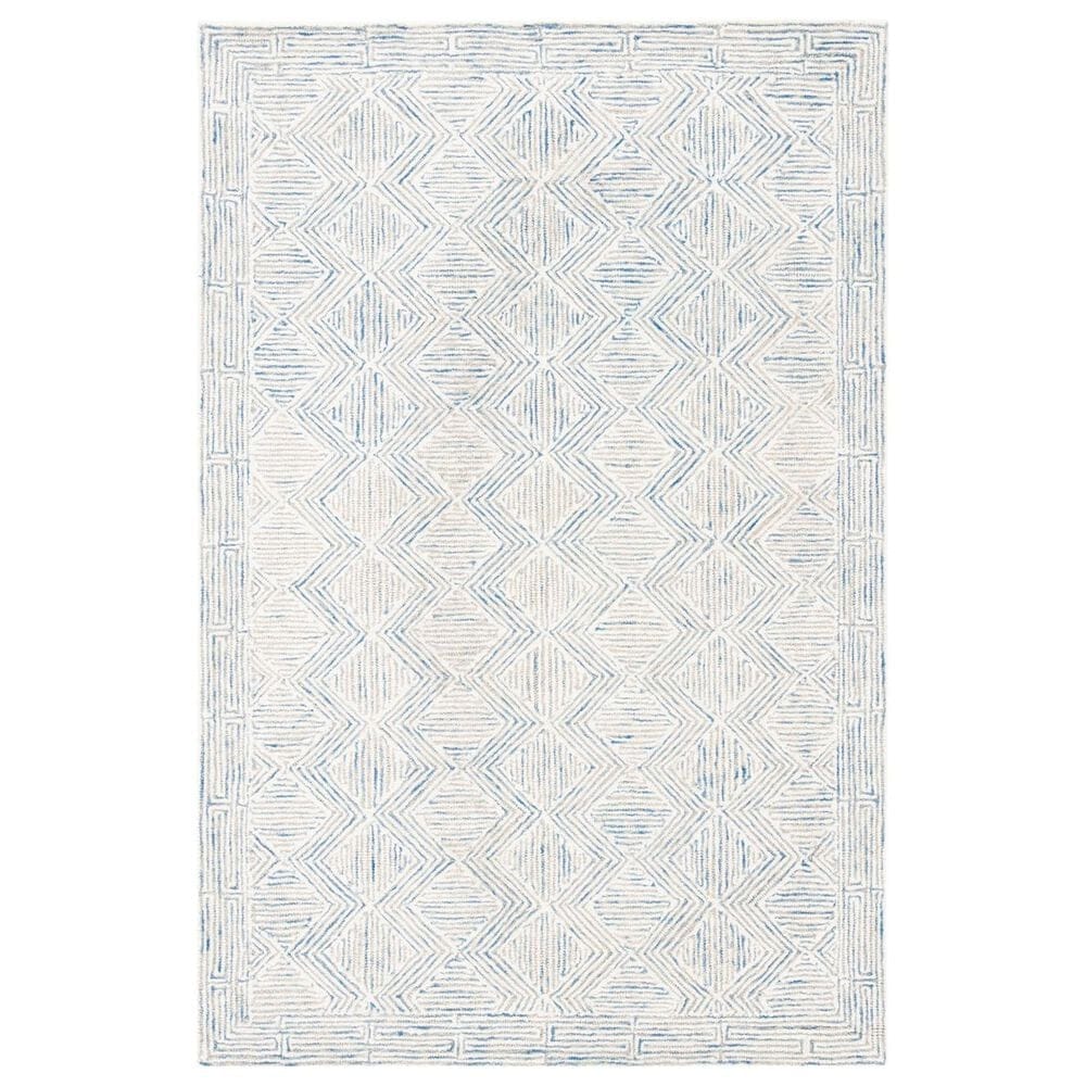 Safavieh Micro-Loop MLP538M 3" x 5" Blue and Ivory Area Rug, , large