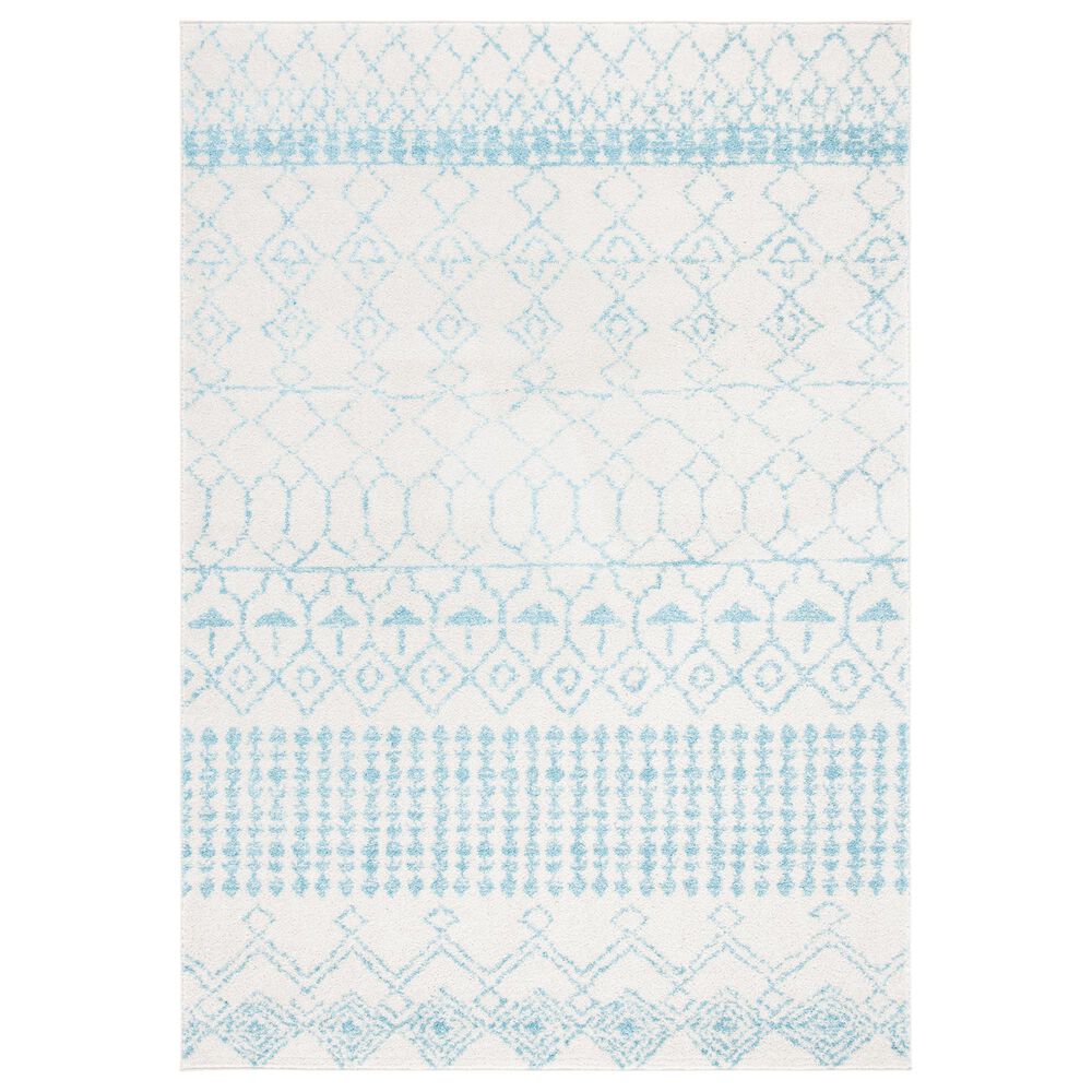 Safavieh Tulum 6" x 9" Ivory and Turquoise Area Rug, , large