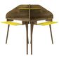 Dayton Bradley 4-Piece Sectional Cubicle Desk in Rustic Brown/Yellow, , large