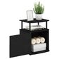 HOMLUX End Table with Open Shelf in Black, , large