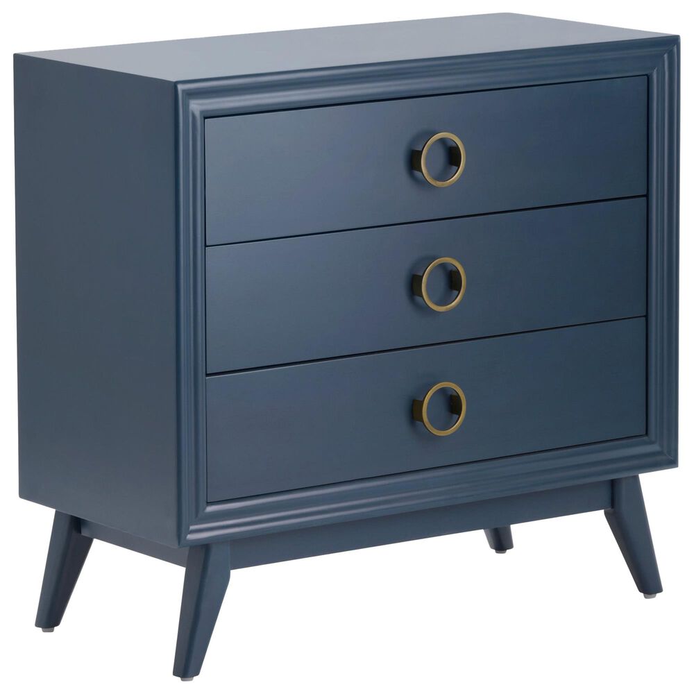 Crestview Collection Pomeroy 3 Drawer Chest in Indigo, , large