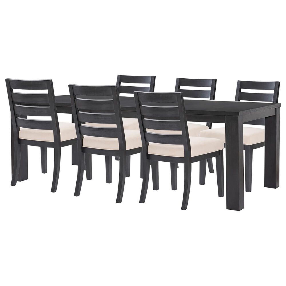 Legacy Classic Westwood Dark 7-Piece Rectangular Dining Set in Charred Oak, , large