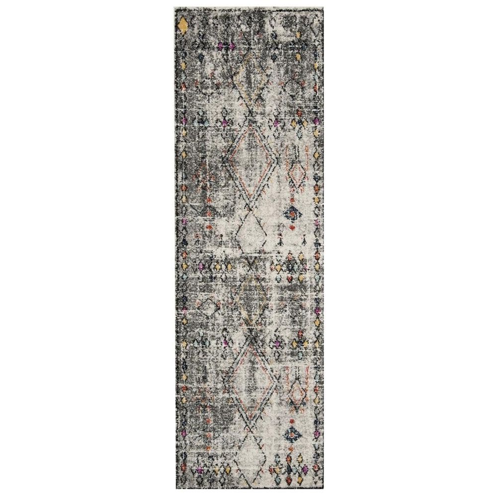 Safavieh Adirondack ADR210F 2"6" x 8" Light Grey and Fuchsia Runner, , large