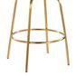 LumiSource Cinch 26" Swivel Counter Stool with White Upholstery in Gold (Set of 2), , large