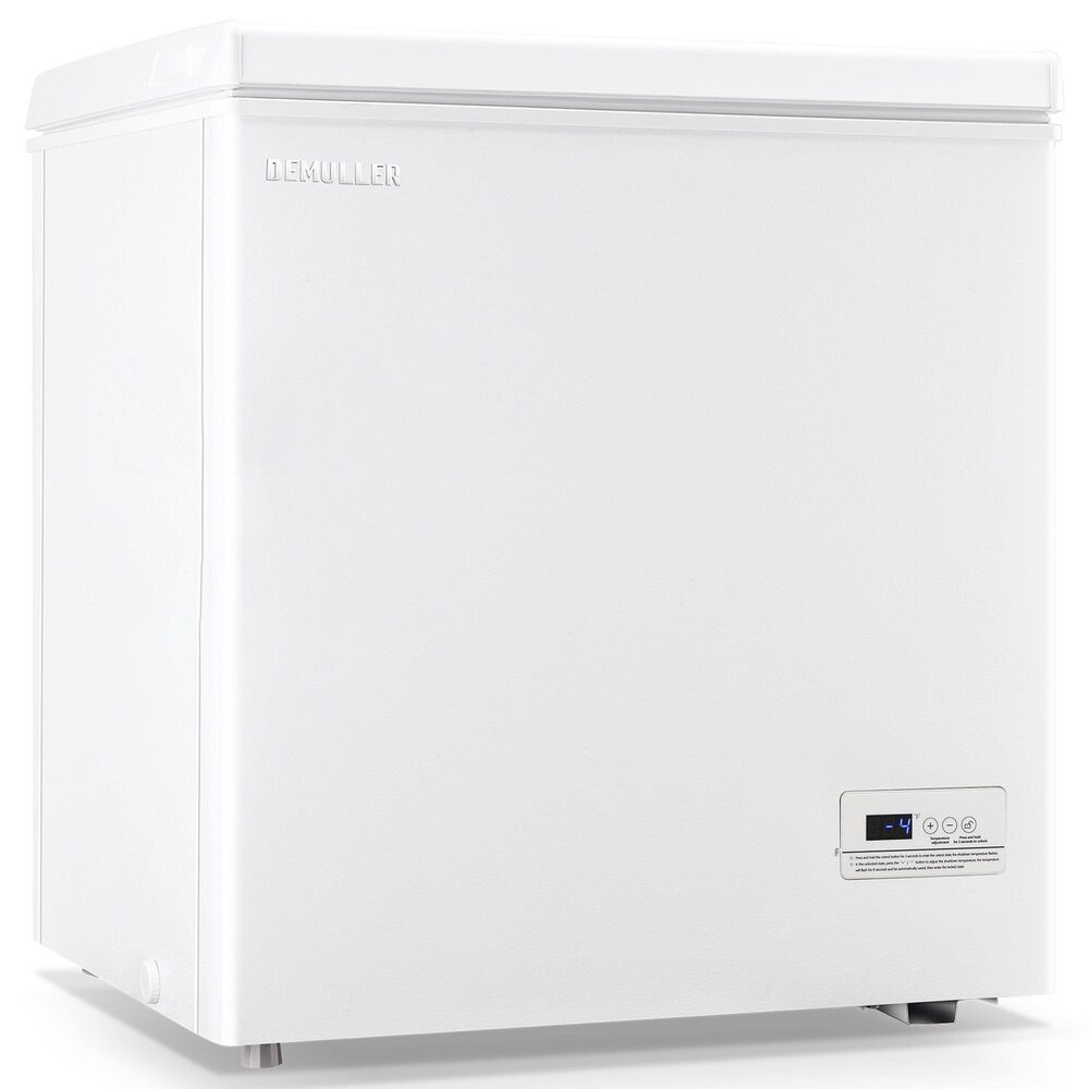 HOMLUX 5 Cu. Ft. Deep Chest Freezer with Removable Basket in White, , large