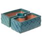 Alfresco Home Trellis Square Umbrella Patio Planter in Atlantis Blue (Set of 2), , large