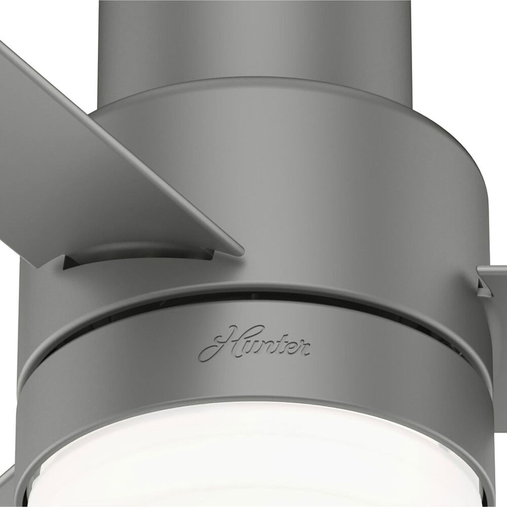 Hunter Gilmour 44&quot; Indoor/Outdoor Ceiling Fan with LED Lights in Matte Silver, , large