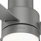 Hunter Gilmour 44" Indoor/Outdoor Ceiling Fan with LED Lights in Matte Silver, , large