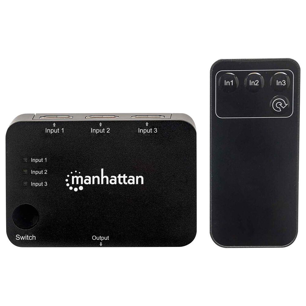 Manhattan 4K 3-Port HDMI Switch in Black, , large