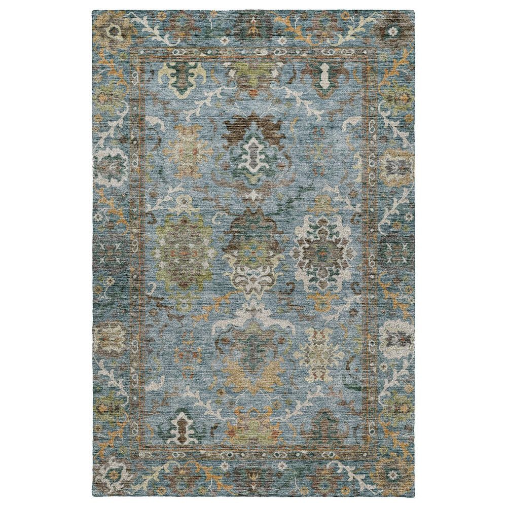 Dalyn Rug Company Silk Road Aqua, Gold, Copper, Blue, Teal, Mocha and Fern 3" x 5" Area Rug, , large