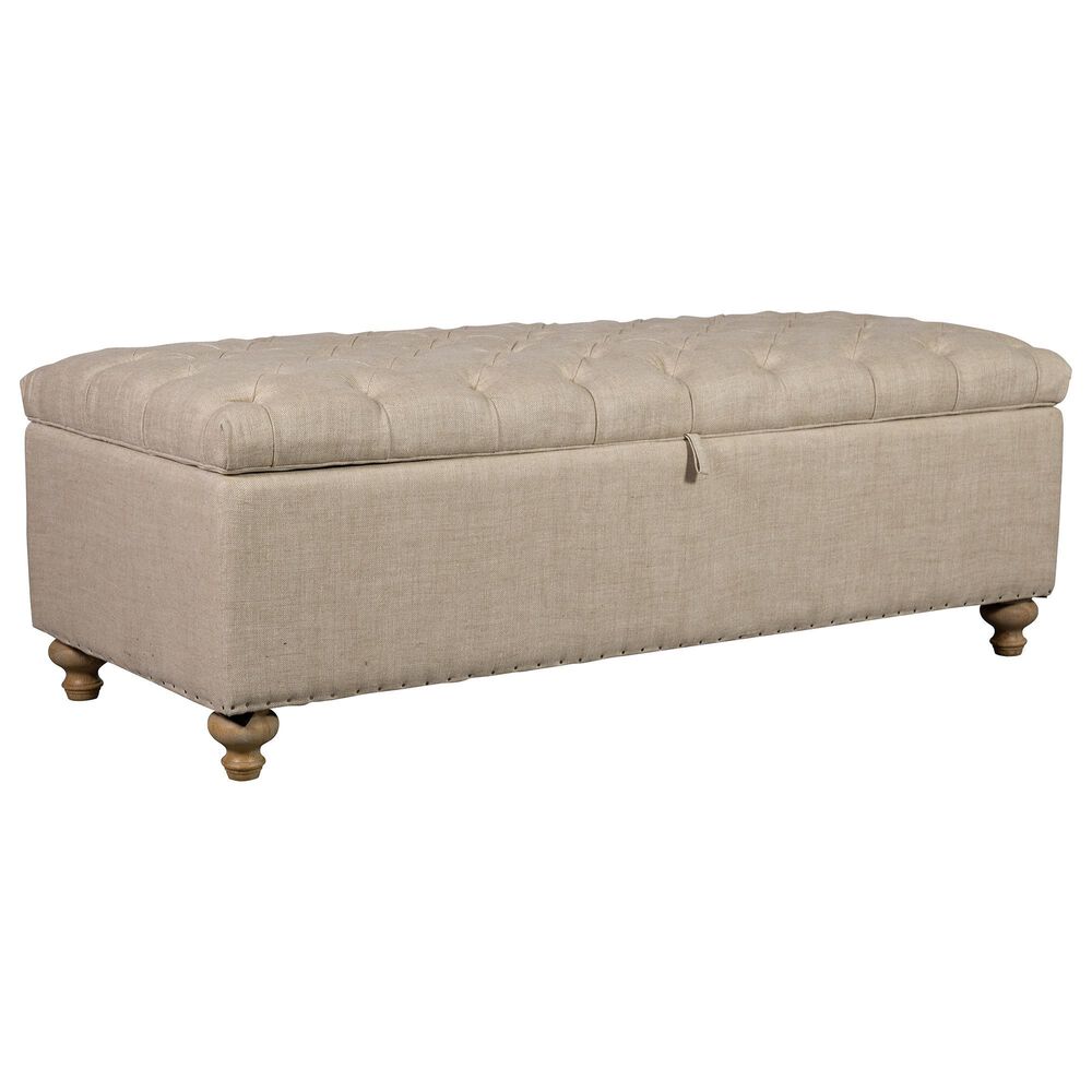 Vintage Furnishings Finn Storage Bench in Beige, , large