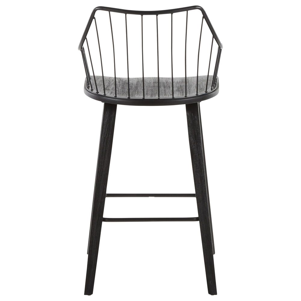 Lumisource Winston Counter Stool in Black and Black, , large