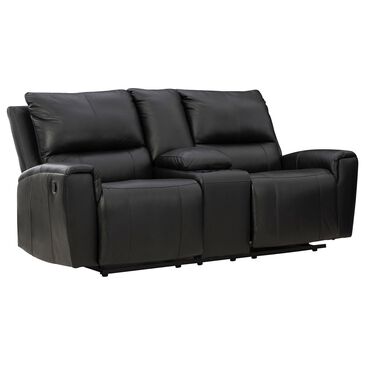 Ashley Glossmore Manual Reclining Loveseat in Black, , large