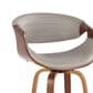 LumiSource Symphony 26" Swivel Counter Stool with Grey Upholstery in Walnut and Black (Set of 2), , large