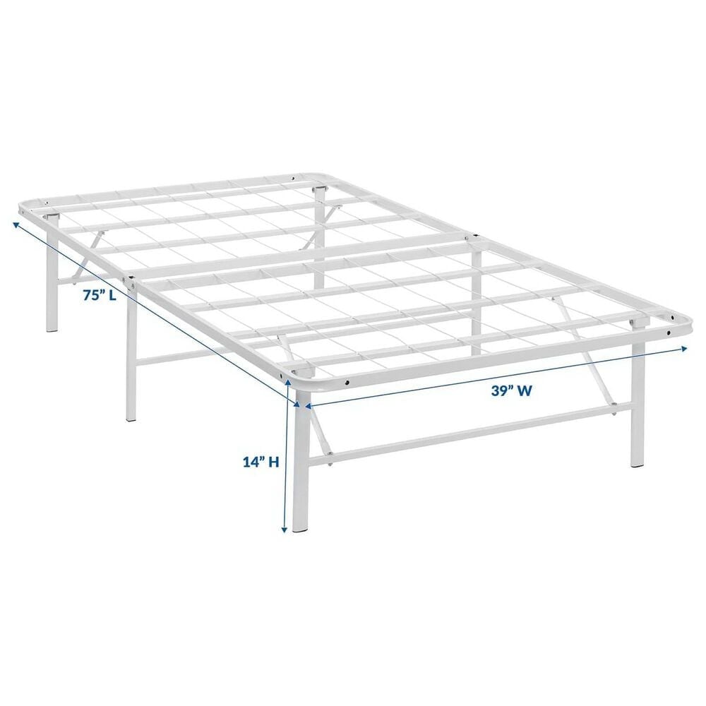 Modway Horizon Platform Twin Bed Frame in White, , large