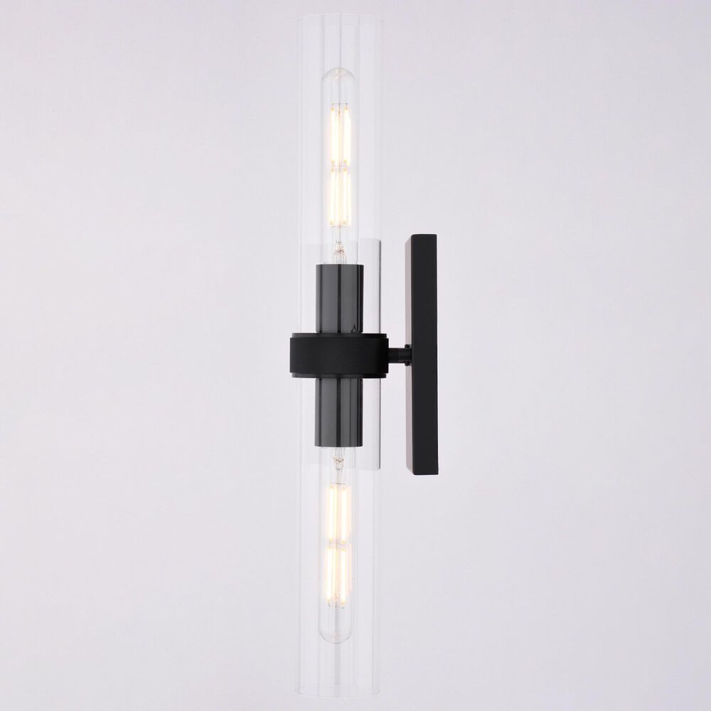 Vaxcel Bari 2-Light Wall Sconce in Matte Black, , large