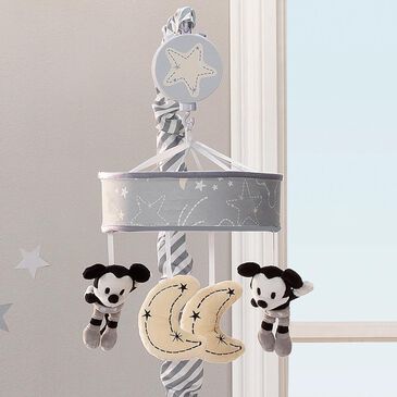 Lambs and Ivy Mickey Mouse Musical Mobile in Gray and Yellow, , large