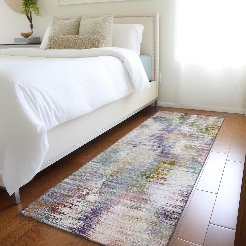 Dalyn Rug Company Kochi KC1 Plum 2&#39;3&quot; x 7&#39;6&quot; Runner, , large