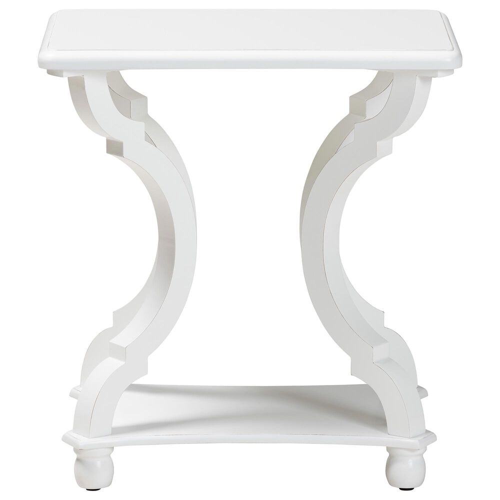 Baxton Studio Cianna End Table in White, , large
