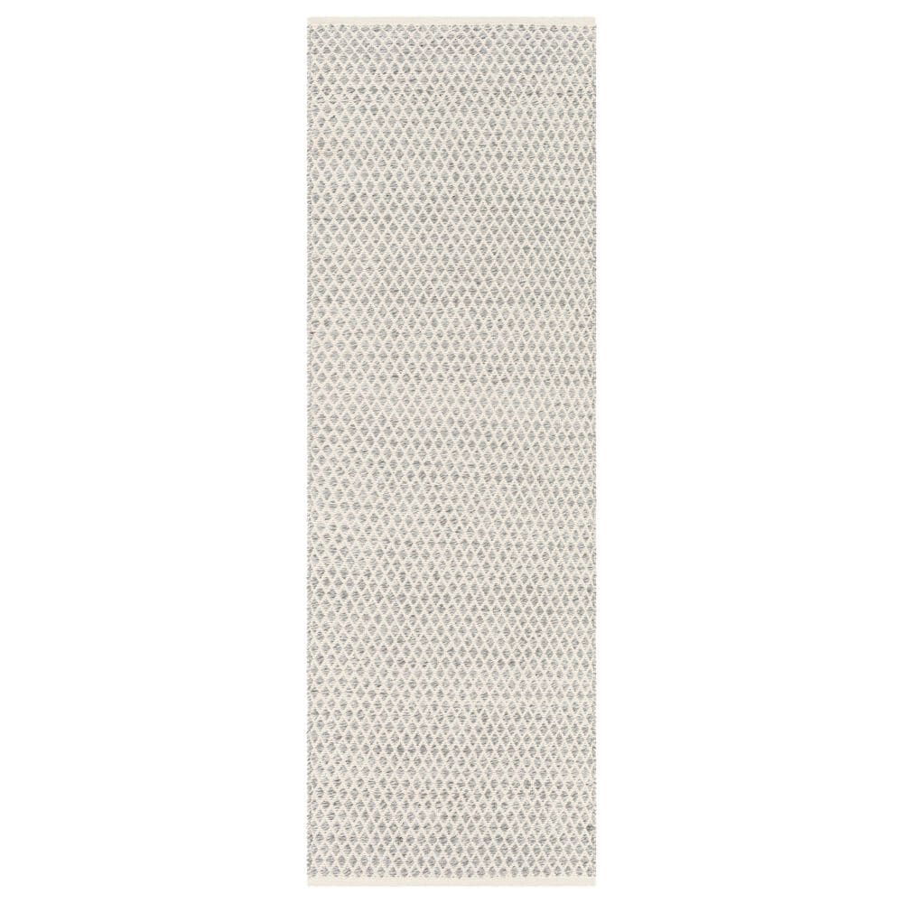 Surya Azalea Geometric 2"6" x 8" Slate, Off White and Ink Blue Indoor/Outdoor Runner, , large