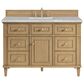 James Martin Vanities Lorelai 48" Single Bathroom Vanity in Light Natural Oak with 3 cm Eternal Jasmine Pearl Silestone Top, Rectangular Sink and FreePower Wireless Charger, , large