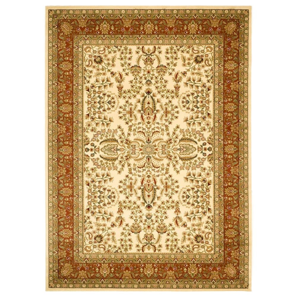 Safavieh Lyndhurst LNH214 10" x 14" Ivory and Rust Area Rug, , large