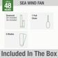 Hunter Sea Wind 48" Outdoor Ceiling Fan in Matte Black, , large