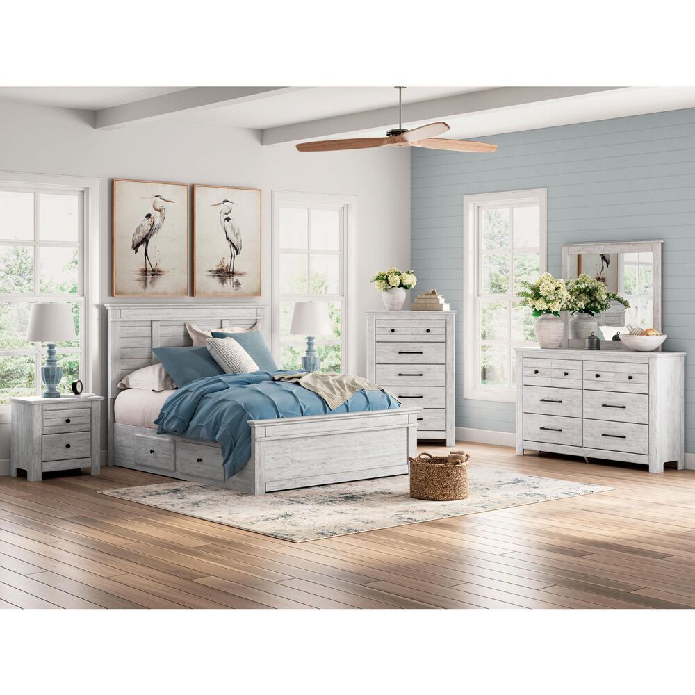 Ashley Makidern Rectangular Dresser Mirror in Whitewash, , large