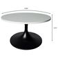 Leisuremod Verve 27" Coffee Table with MDF Top in Black and Light Natural, , large