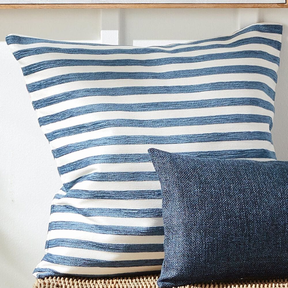 Napa Home and Garden Gideon 24&quot; x 24&quot; Indoor/Outdoor Throw Pillow in Dark Blue, , large