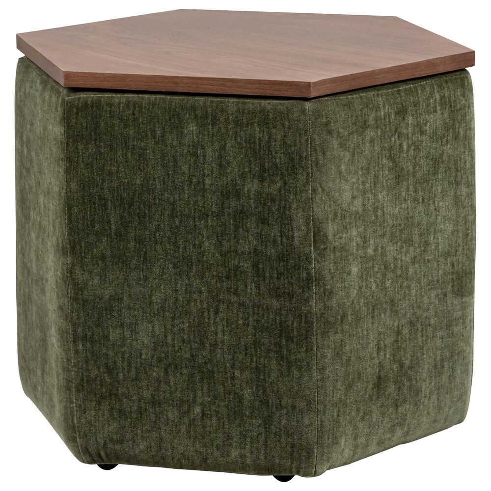 Jonathan Louis Hexel Storage Ottoman in Amici Moss, , large