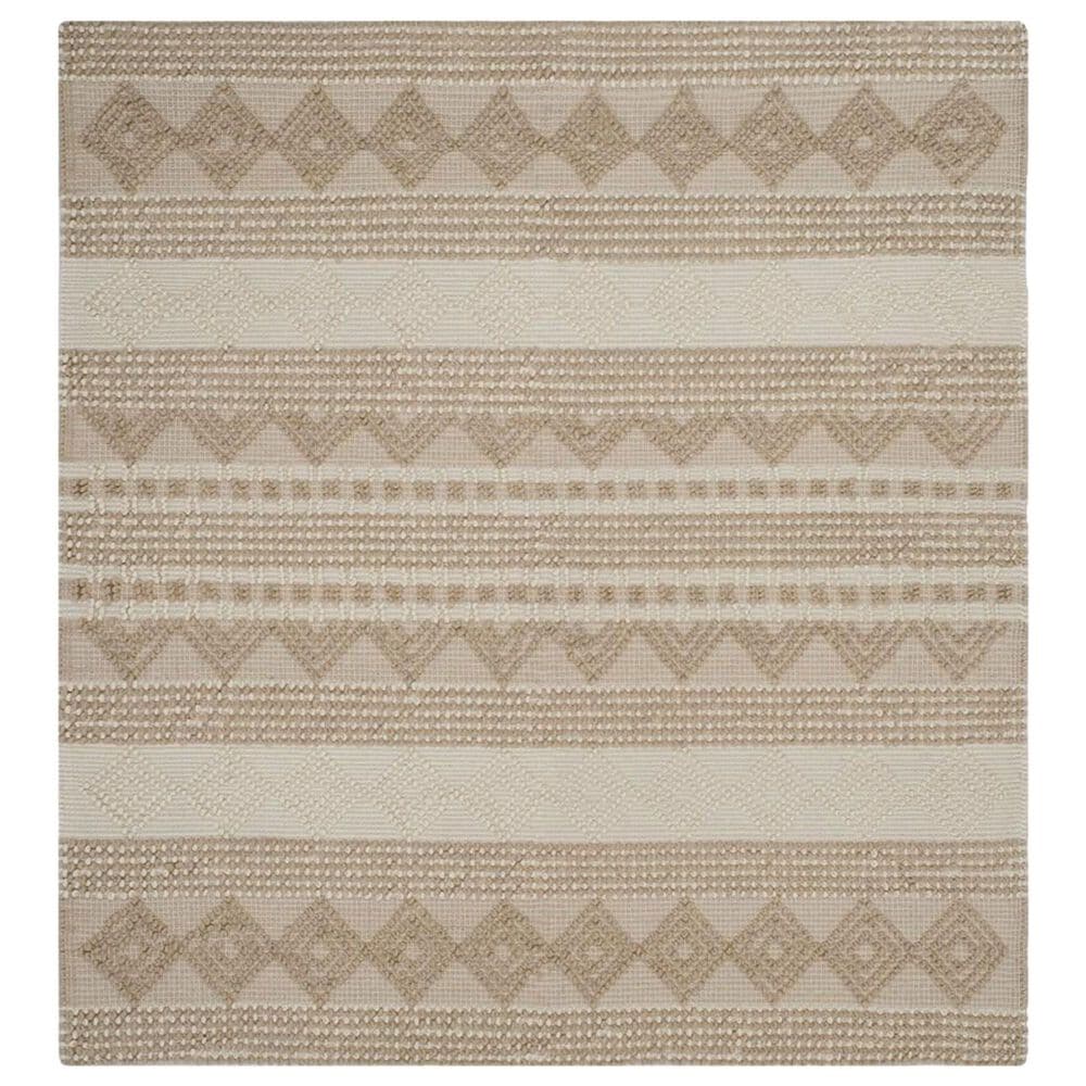 Safavieh Natura 4" Square Beige and Ivory Area Rug, , large