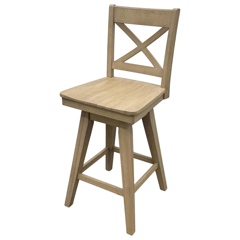 Hawthorne Furniture 24" X Back Bar Stool Natural, , large