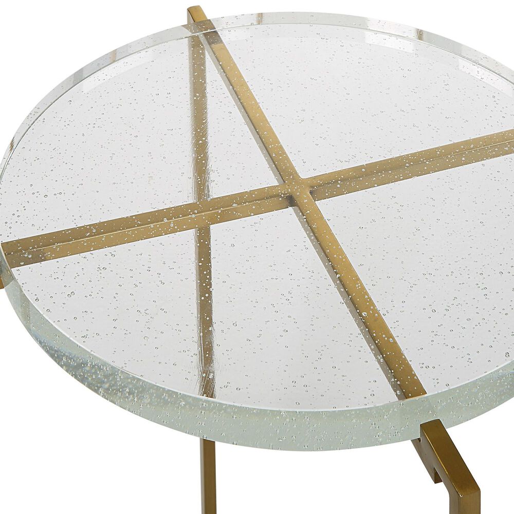 Uttermost Star-Crossed Accent Table in Brushed Gold, , large