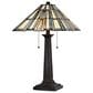 Cal Lighting Tiffany Table Lamp with Pull Chain Switch in Dark Bronze, , large