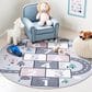 Safavieh Kids Playhouse 3"3" Round Grey and Pink Rug, , large