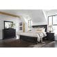 Riva Ridge Oxford Queen Storage Panel Bed with Two Nightstands in Black, , large