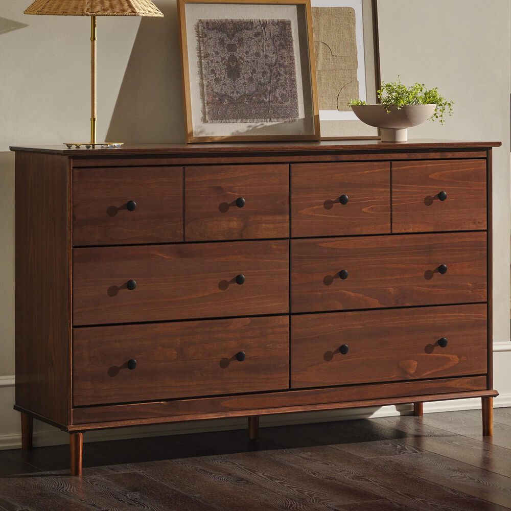 Walker Edison Spencer 6-Drawer Dresser in Walnut, , large