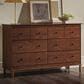 Walker Edison Spencer 6-Drawer Dresser in Walnut, , large