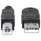 Manhattan 3" USB 2.0, Type-A Male to Type-B Male, 480 Mbps in Black, , large