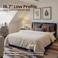 HOMLUX Plush Queen Mattress with Blue Headboard, , large