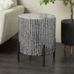 Maple and Jade Handmade Mosaic Inlay Geometric Accent End Table in Multicolored, , large