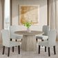 GARVEE 47" Round Dining Table with Pedestal Base in Gray - Table Only, , large