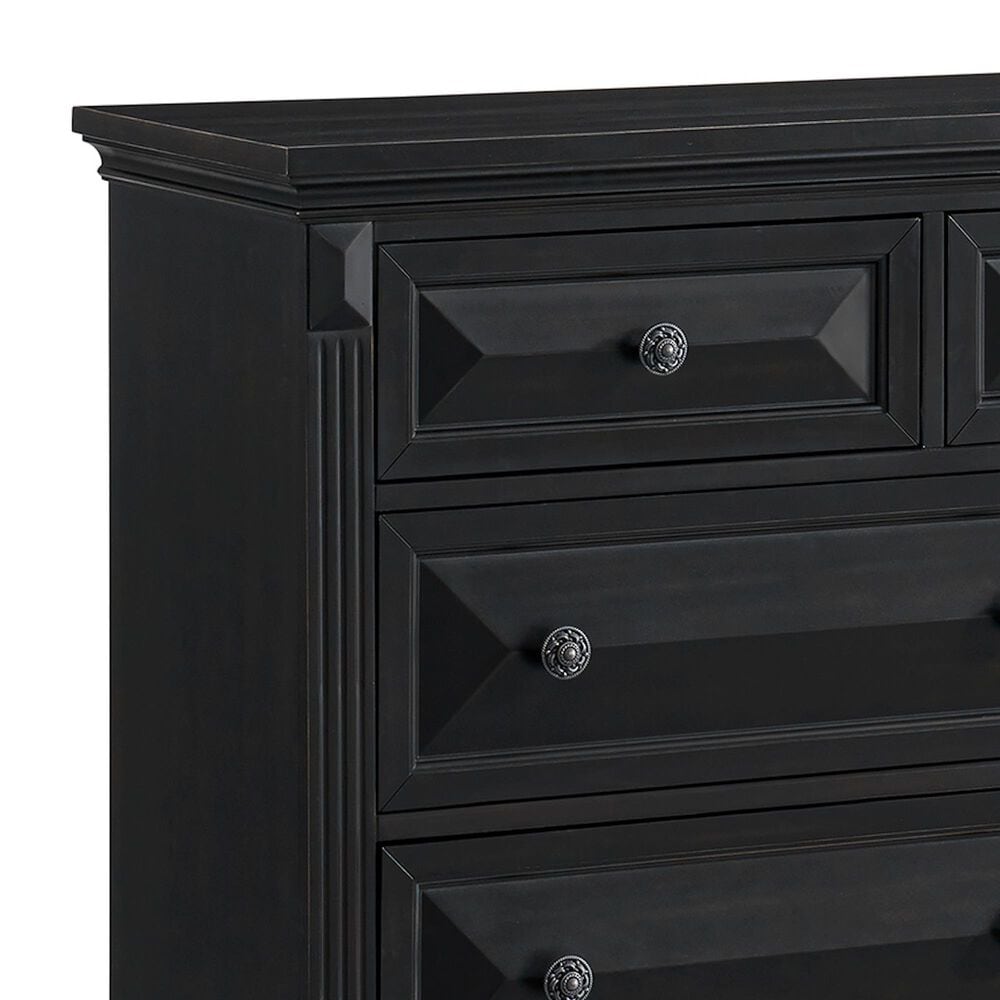 Mayberry Hill Bridgestone 7-Drawer Dresser and Mirror in Black, , large