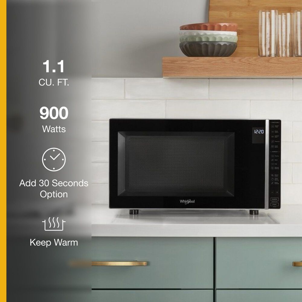 Whirlpool 1.1 Cu. Ft. Countertop Microwave in Silver, , large