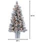 The Gerson Company 4.5" Potted Pre-Lit Flocked Pine Artificial Needle Boise Pine with White Lights in Green, , large