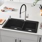 Blanco Diamond 33" 60/40 Double Bowl Dual Mount Kitchen Sink in Anthracite, , large