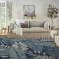 Nourison Garden Oasis GOA02 Navy 9" x 12" Indoor/Outdoor Area Rug, , large